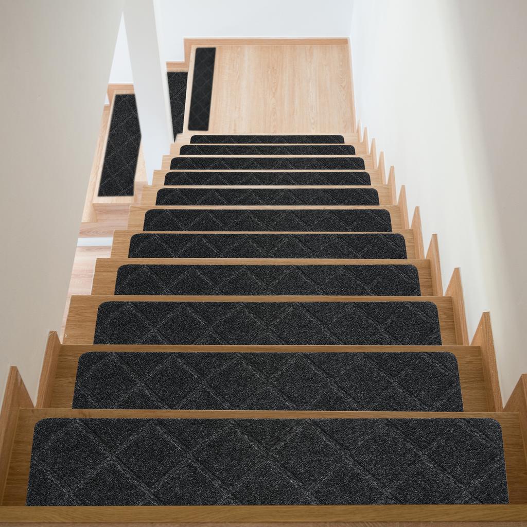 4/10/15pcs Non Slip Stair Treads Floor Carpet Mat 8x30" 76x20.3cm Wooden Steps Stair Anti-Skid Step for Indoor Kids Pets Safe