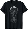NEW LIMITED Moon Phases Tree Of Life Yggdrasil Viking Pagan Wicca T-Shirt