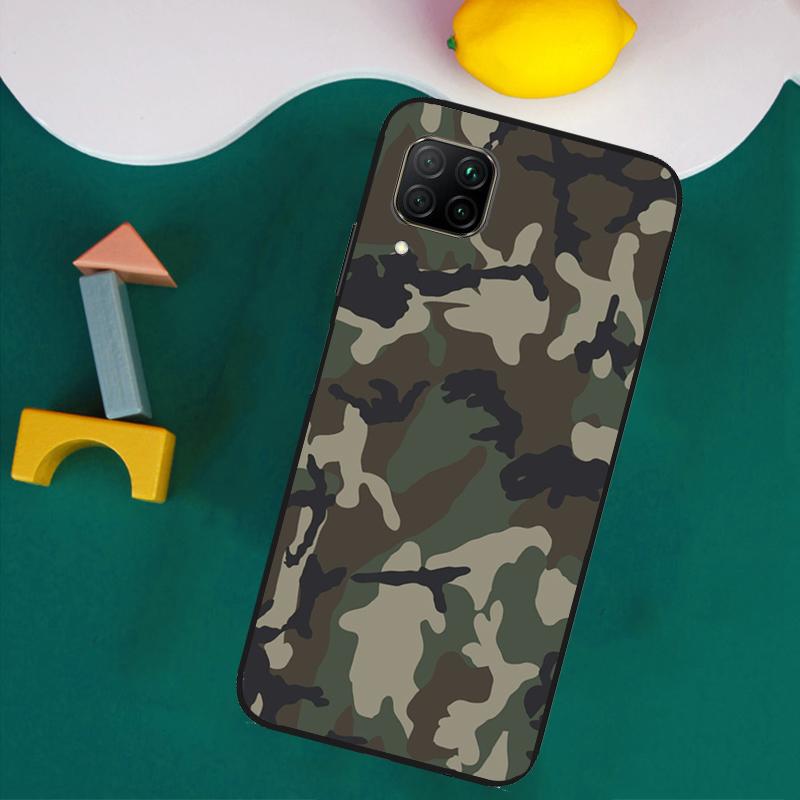 Green Camouflage For Huawei Nova Y73 Y72 Y70 Y90 Y60 Y61 Y91 12s 12i 11i 8i 9 10 SE P40 Lite P30 P60 Pro Case