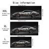 White Cool Sports Car Mouse Pad Large Gaming Anti-Slip Rubber Base Extended Desk Mat Gamer Office Computer Accessories Mousepad