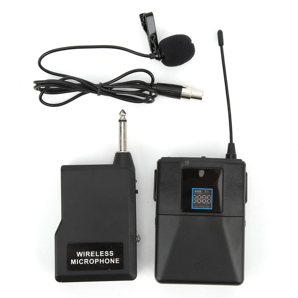 Lavalier-Mikrofon UHF Drahtlos Clip-On Ansteckmikrofon für Interview Videoaufnahme