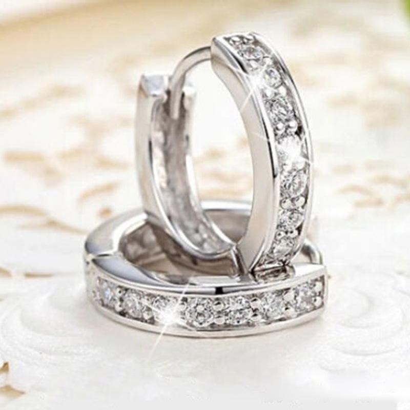 Simple Earrings, Personalized Small Circle Zircon Ear Buckles, Fashionable Literary Earrings, Cold Wind Ear Jewelry