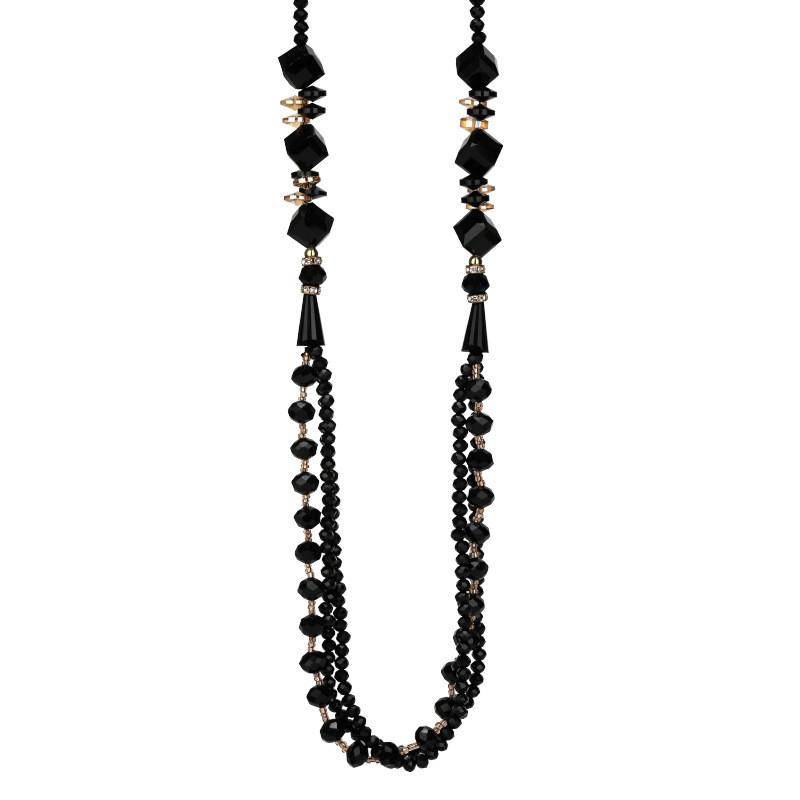 Long Crystal Alluring Necklace For Women Featuring Stylish Geometric Elements Versatility And