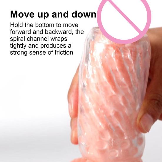 Butt Doll Cup Transparent Convenient Comfortable Vintage Glans Penis Exerciser Pussy Doll Cup for Fun