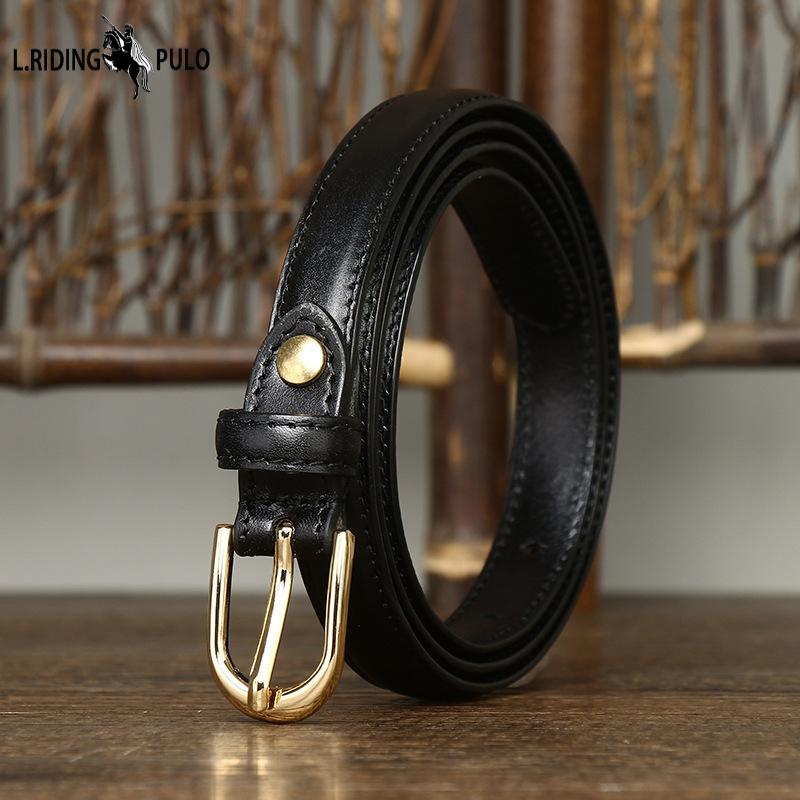 Dámský opasek Jednoduchý módní univerzální pravá kůže Čistá hovězí kůže Neformální trendy džíny opasek