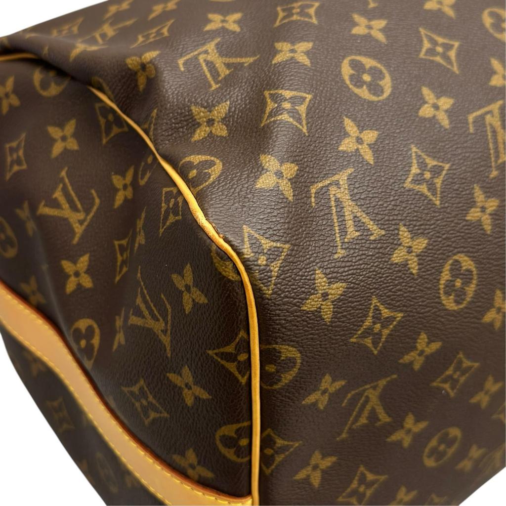 LOUIS VUITTON Monogram Keepal Band Lierre 55 Boston bag Brown Women used