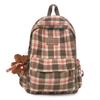 Zaino Scolastico a Quadri Borsa Scolastica Studente Universitario Femminile Zaino Leggero per Computer Nuovo Zaino Casual per Studente delle Medie Versatile Donna