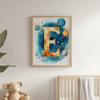 Kosmiczna Litera E - Plakat Dekoracyjny Do Pokoju Dziecięcego Kosmiczna Litera E - Plakat Dekoracyjny Do Pokoju Dziecięcego, 50X70 Cm, Rama Drewniana