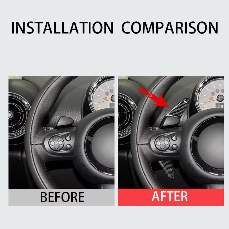 Auto-Lenkrad-Schaltwippen-Verlängerungsabdeckung, Zubehör für Mini Cooper S JCW R55 R56 R58 R60 R61, Schaltwippen-Zubehör