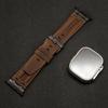 Leather Watch Band for Apple Watch Strap 49mm 46mm 45mm 44mm Luxury Man Bracelet for iWatch Ultra 3 Series 11 10 9 8 7 6 Se Band