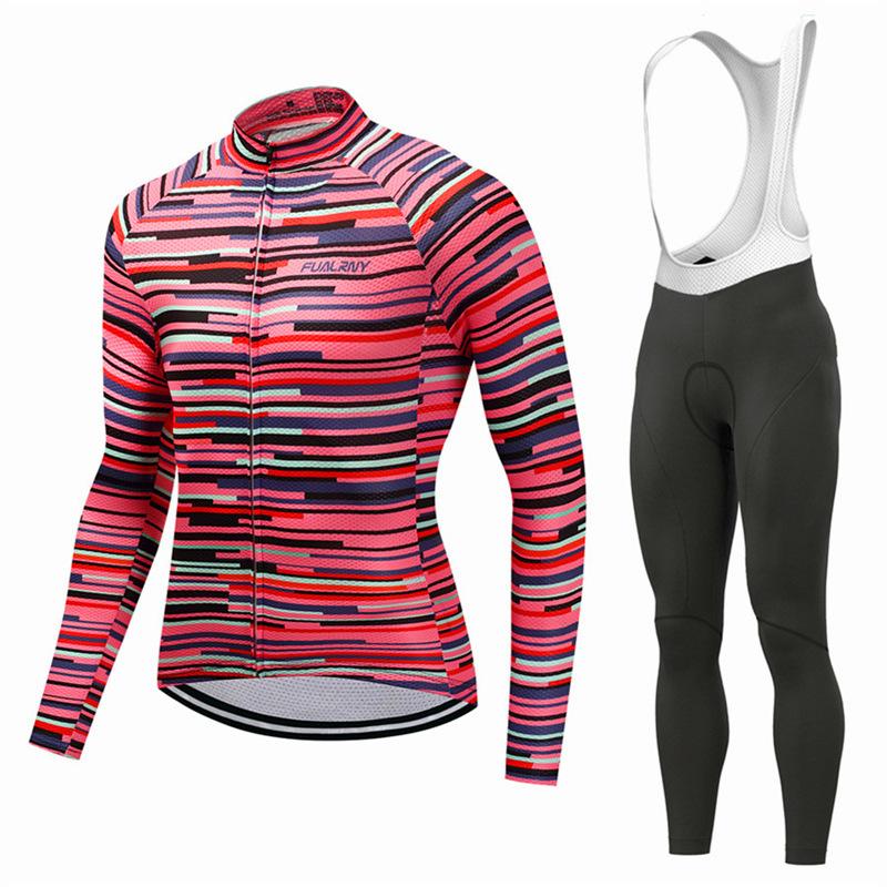 Cycling Suit Spring and Autumn Long Sleeve Suit Men's Mountain Bike Equipment Cycling Suit Suit