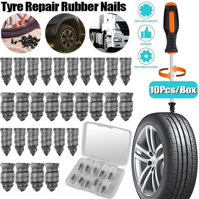 10 adet İçsiz Lastik Tamir Kauçuk Tırnak Delinme Vakum Lastik Hızlı Onarım Aracı Araba Kamyonlar için Self Servis Lastik Tamir Motosiklet Scooter Bisiklet