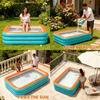 Inflatable Pool for Outdoor Water Parties Adult & Children's Swimming Pool, Rectangular Foldable Pool for Backyard Entertainment