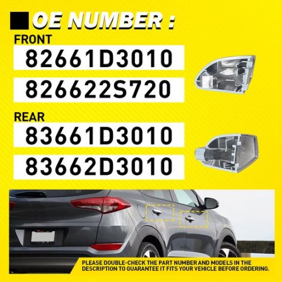 Exterior Door Front Handles & Rear Passenger Side Hand for Hyundai Tucson 16-21