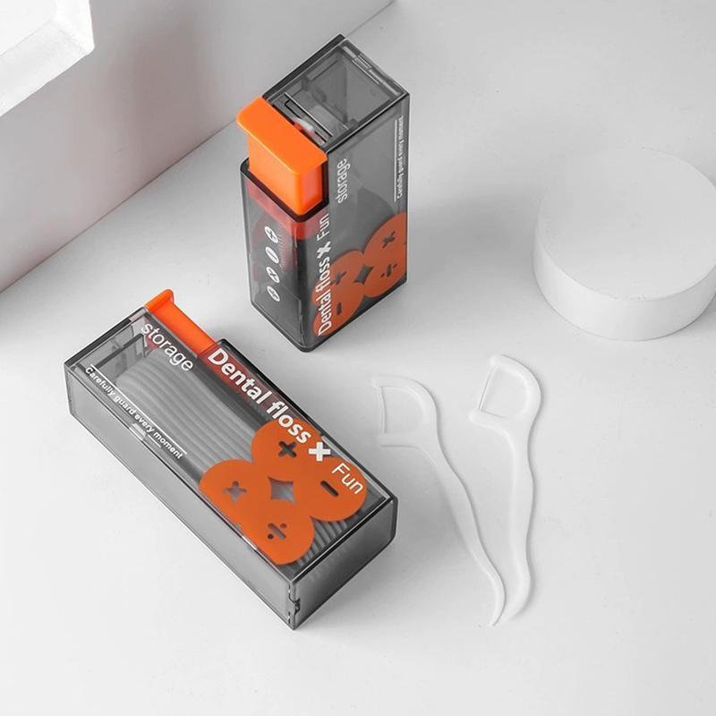 Automatický úložný box na zubní nit Pop-up dávkovač zubní nitě s 10 ks nitě Zubní ústní hygiena Péče Přenosný