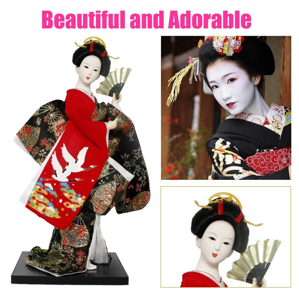 NOELAMOR Dance Maiko Japanese Doll Geisha Doll Souvenir Figurine Gift for Foreigners Oriental Doll 30cm