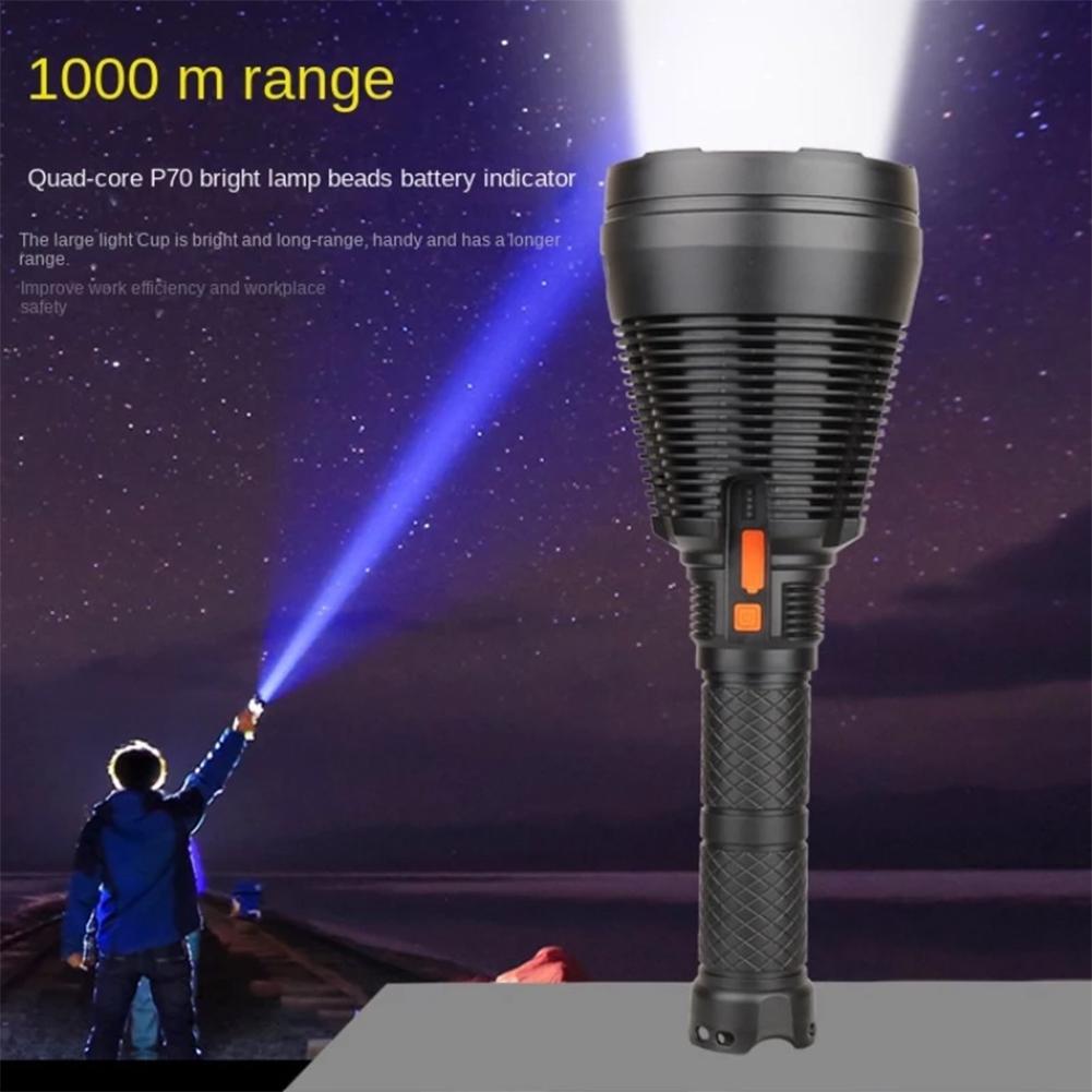Rechargeable Flashlights Long-Range Strong Light Searchlight Small Led Patrol Flashlight for Camping Outdoors