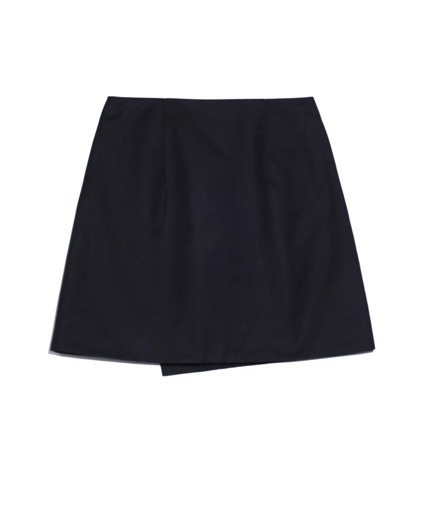 Hardcore Happiness Two-Button Wrap Skirt_Black