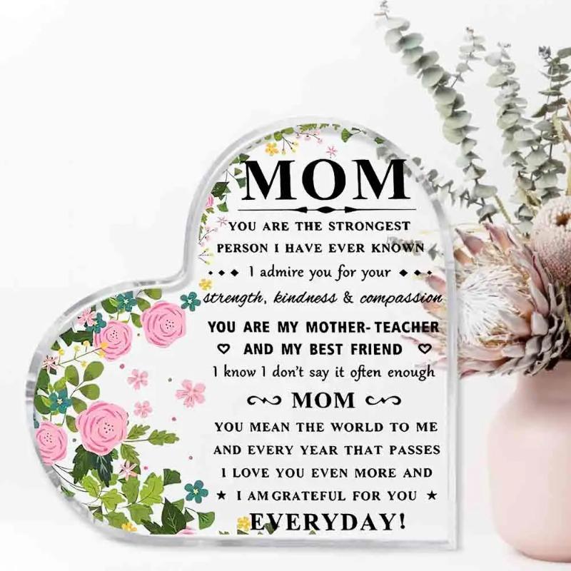 2D Flat Acrylic Keepsake Desktop Decoration Plaque, Home Decor Plaque Hanging Wall Art Decorative Garden Decoration for Room Door Signs Hanging Square