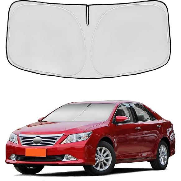 Windshield Sun Shade For Mazda 3 2014-2018 Double Layer 240T Front Window Shade Fit Mazda 3 Sun Visor Foldable Shade Blocks UV Rays Summer Must Have