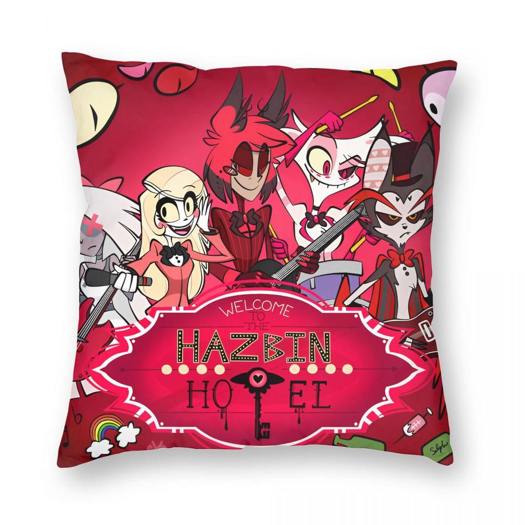 Hazbins Hotels Vox Kissenbezug Druck Polyester Kissenbezug Dekoration Kissenbezug Abdeckung Zuhause Quadratisch 45X45cm