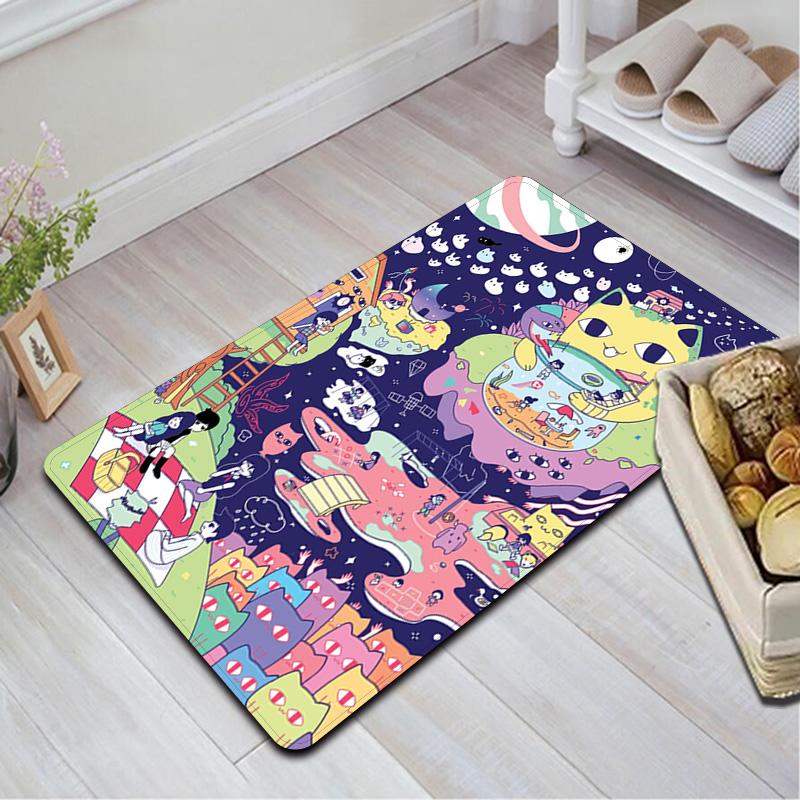 OMORI Theme Rug Floor Mat for Living Room or Bedroom Soft and Comfortable Carpet a Gift for Birthday and Holiday.
