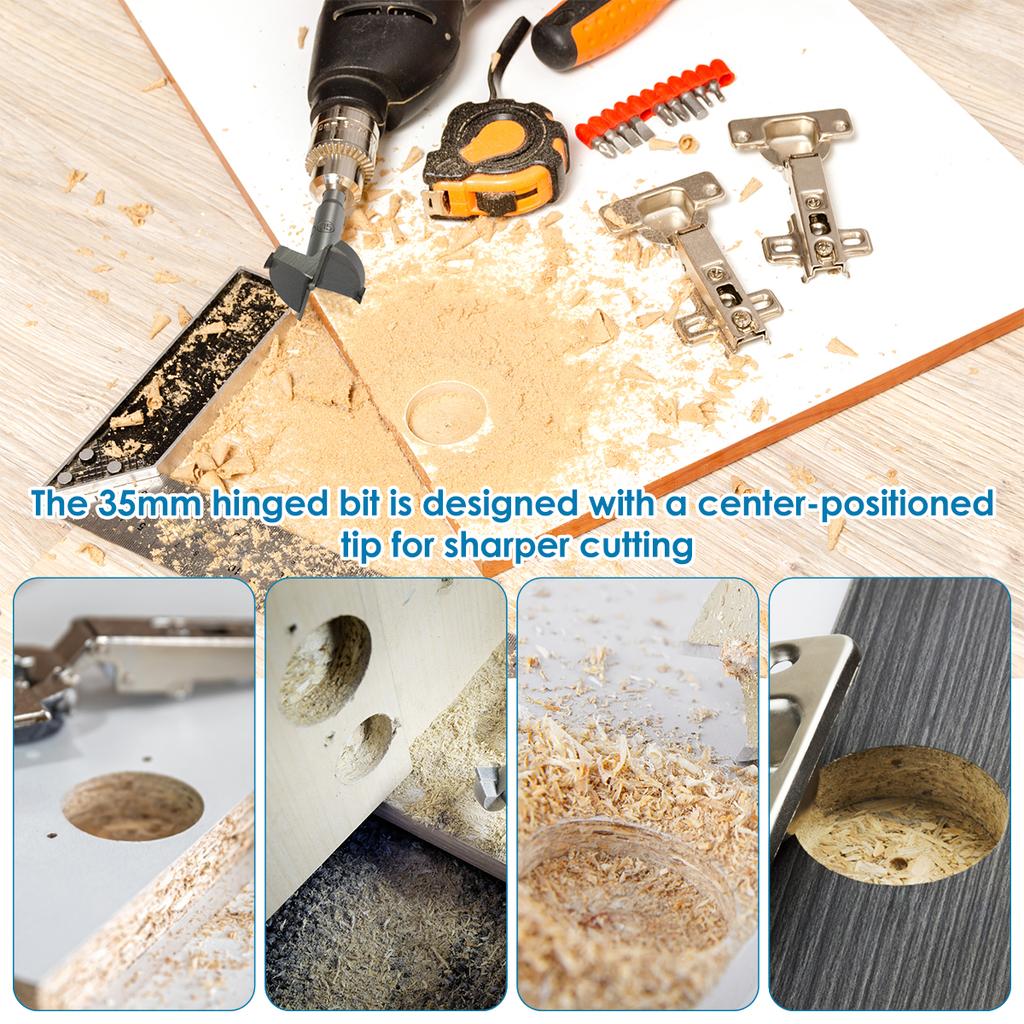 35mm Concealed Hinge Boring Jig Wood Furniture Door Cabinets Hinge Installation Tool Hinge Hole Drilling Guide Carpentry Jig