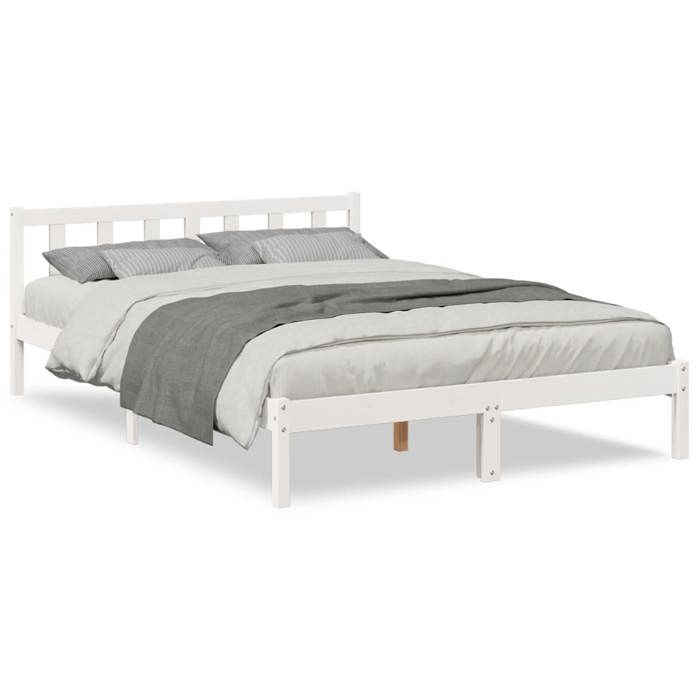 VidaXL Cadre de lit extra long sans matelas 160x220 cm bois massif pin, lit, meuble de chambre à coucher, lit en bois, lit 852451