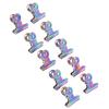 10 Pcs Nagel Tipps Clip Finger Poly Quick Builder Gel Verlängerung Stahl Wrap Werkzeuge