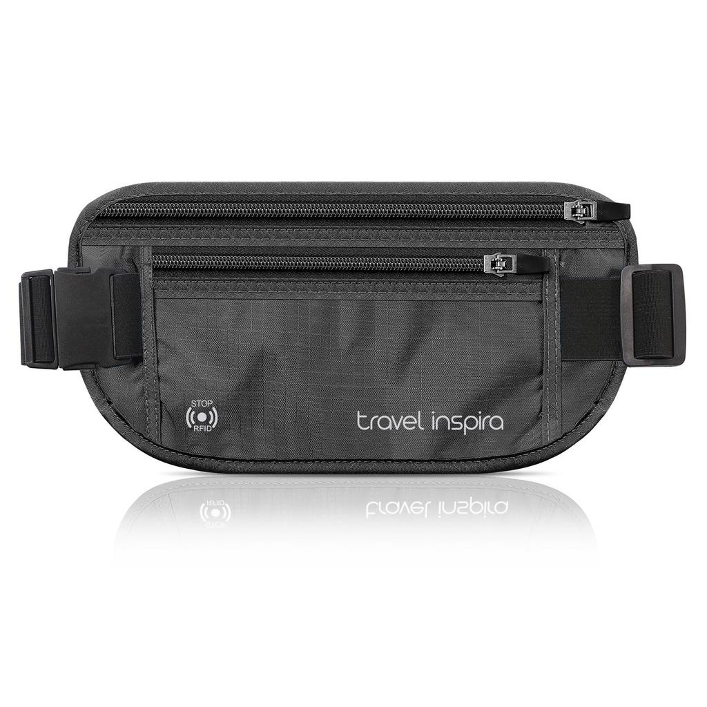 Waist Security Hidden Secret Waist Passport Running Overseas Money Valuables Waist Security Convenient Black [travel Inspira] Pouch, Pouch,