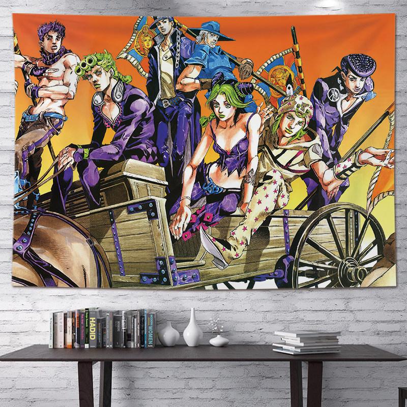 

New Anime Jotaro Tapestry Wall Hanging Background Decor For Dorm Bedroom Living Room 74x94cm(29x37in)