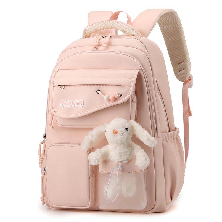 Japanese Ins College style backpack with pendant versatile large capacity backpack for women school bags for middle school girls