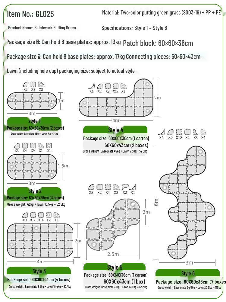 PGM Indoor Golf Practice Set with Interlocking Green, Putter for Home, Office, or Outdoor Use