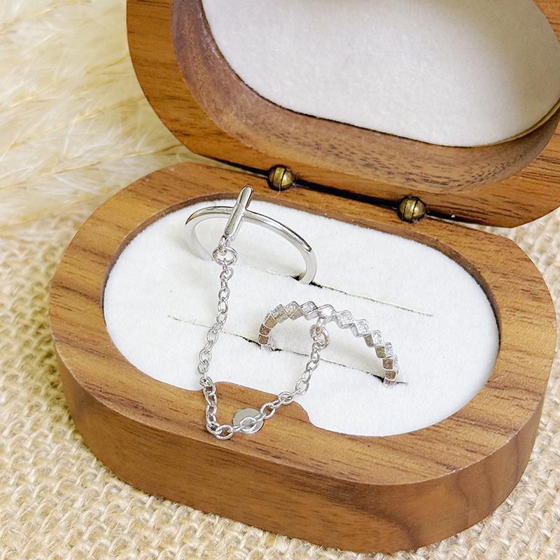 [Ice Crystal Butterfly Shadow] Sea Blue Zircon Exquisite Butterfly Opening Ring Light Luxury Niche Super Immortal Stacked Ring Woman