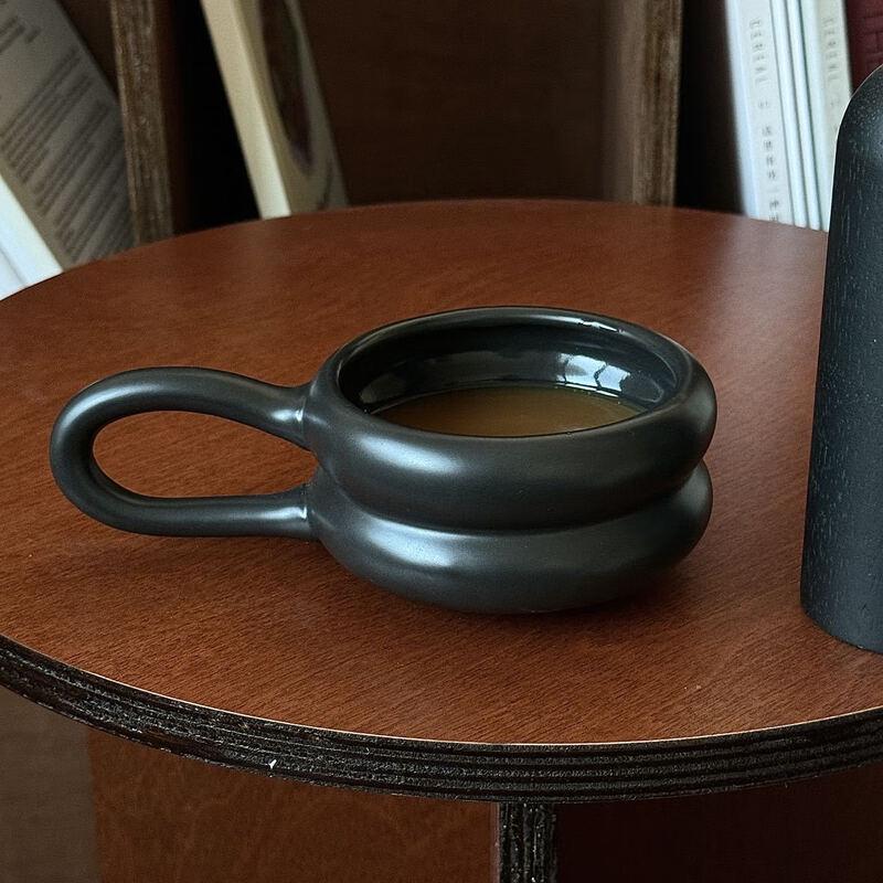 Tazza in Ceramica Ciambella Nera Shangqi