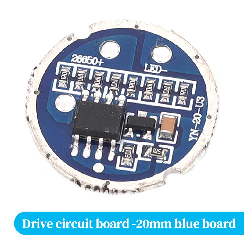 10W T6 L2 U2 LED Flashlight Driver Module 17MM 20MM Red & Blue PCB Dimmable Torch Constant Current Control
