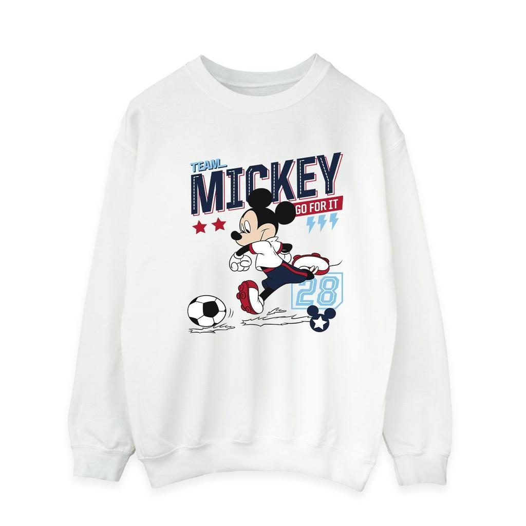 Disney Mens Mickey Mouse Team Mickey Football Sweatshirt