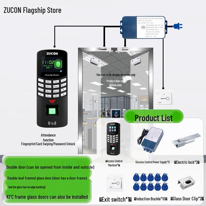 

ZUCON F91 Fingerprint Access Control Kit CN plug (adapter included)