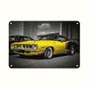 2D Flat 30*20cm Wooden Vintage Muscle Automobile Wooden Sign Classic Vehicle Wooden Plate Wall Art, Retro Home Decor Plaque for Living Room, Bedroom