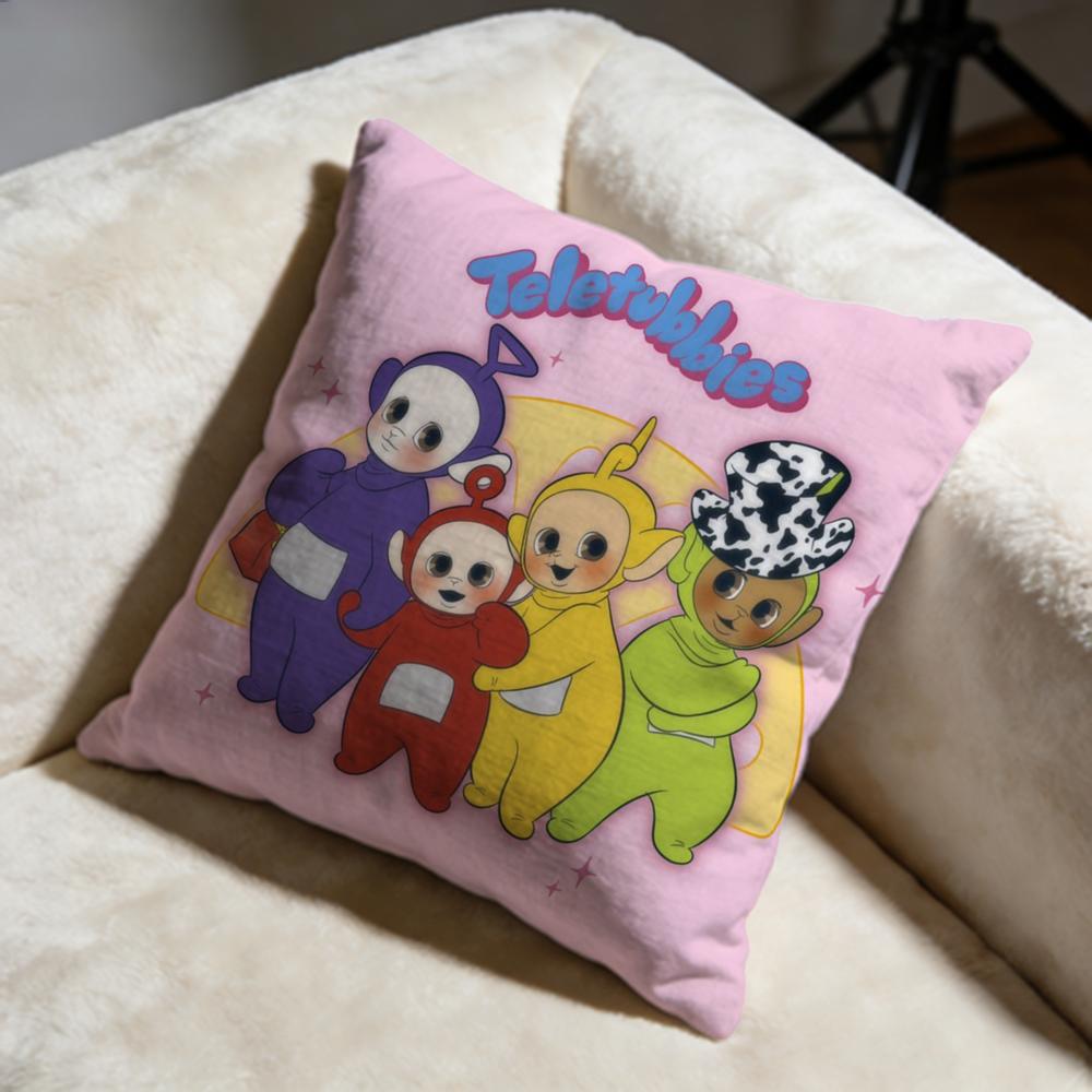 Popular TTeletubbiesed Cushion Cover Soft Decorative Pillow Case Suitable for Bedroom Sofa Car Travel Use