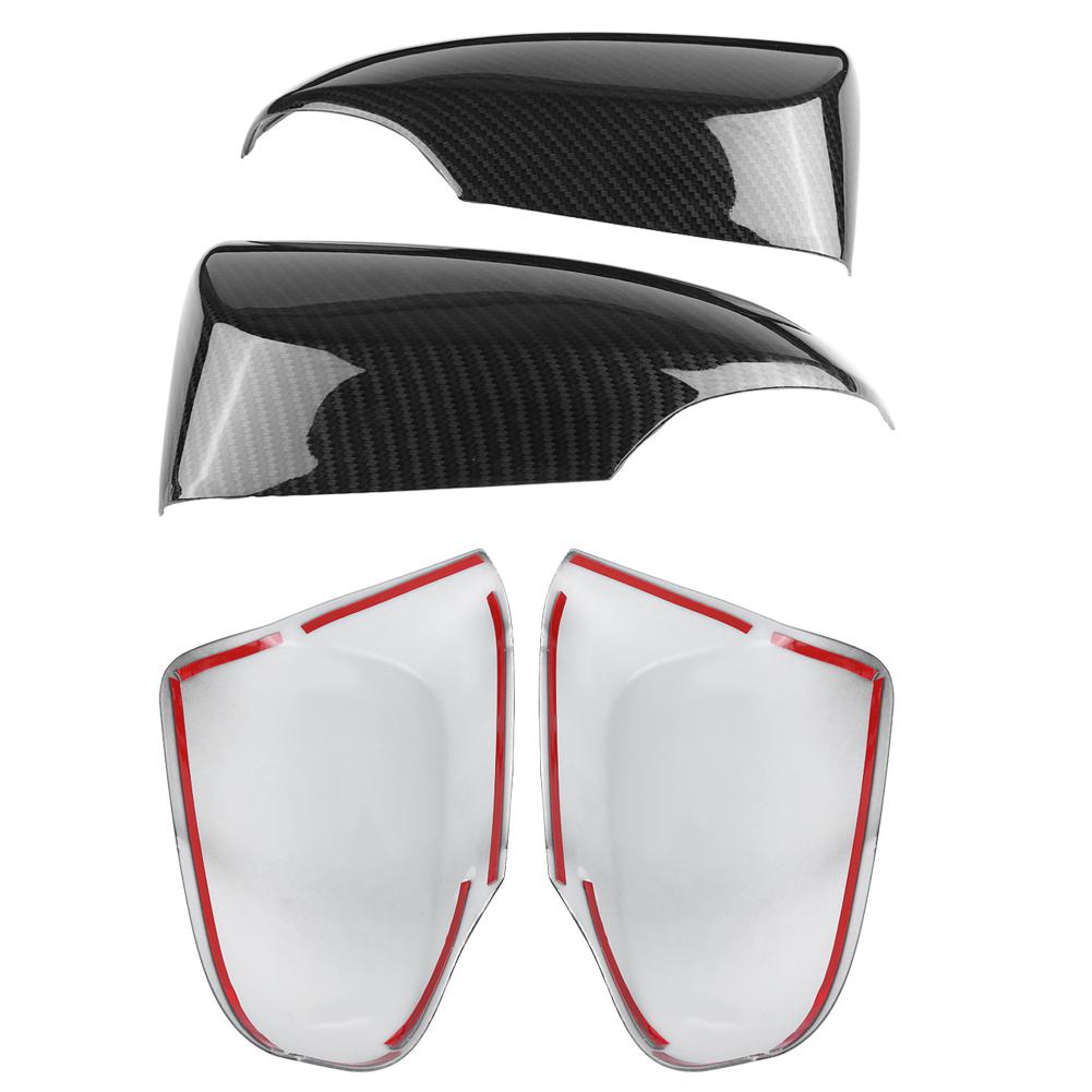 1 Pair of Carbon Fiber Style Rear View Side Mirror Cover Trim Fit for Toyota CHR
