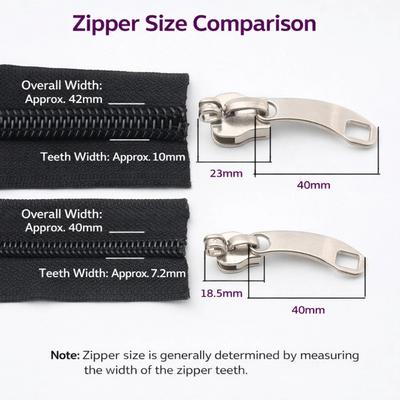 Large Zipper Head #5 #8 #10 Zipper Slider Large Size Replacement Zipper Head with Holes Zipper Pull Bag Repair