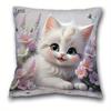 Short Plush Material Pillowcaseadorable Animal-Printed Cushion Covers For Every Taste! Sofa Seat Mattress Cover,Home Decoration