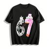 Fun Dessert Print Number 67 Casual Top For Men Women Pure Cotton T-shirt