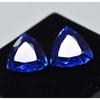 Natural Blue Tanzanite Loose Gemstone 18.24 Ct Trillion Shape Pair for Jewelry Making and Crafts