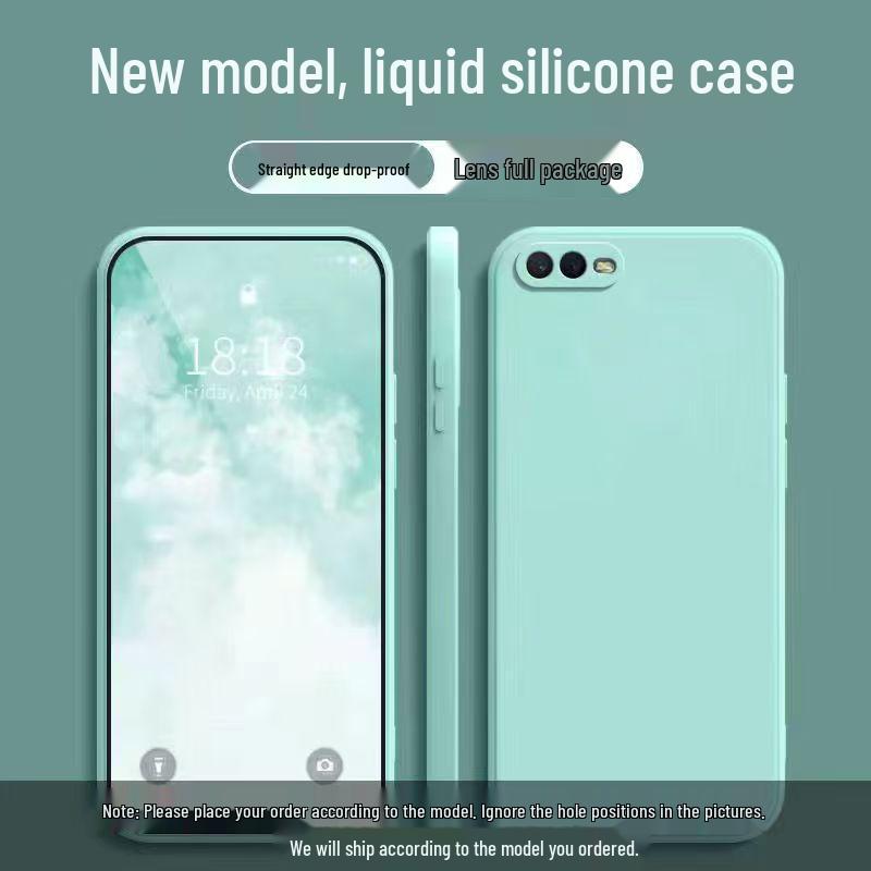 OPPO R15x Anti-drop Straight Edge Soft Case - Solid Color with Rubik's Cube Design, Full Coverage.