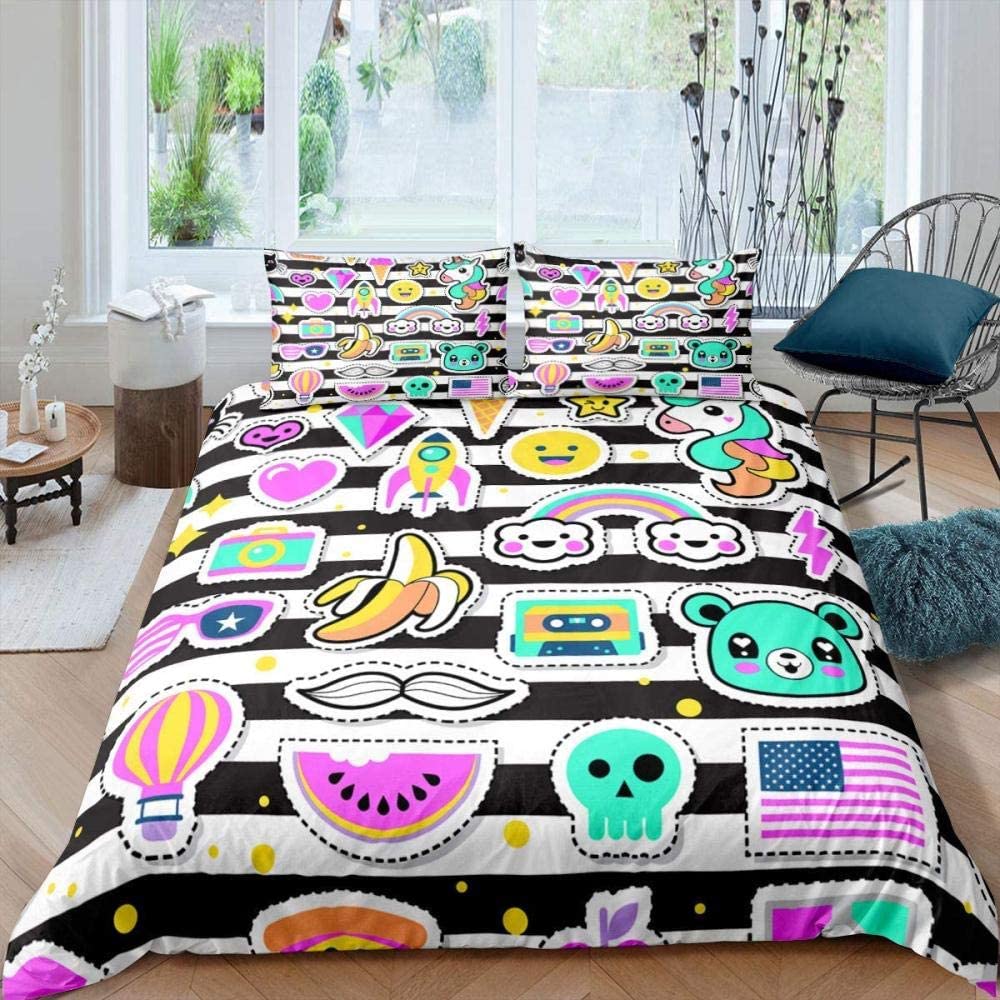 

Комплект постельного белья с изображением арбуза, зеленый и красный цвет, полиэстер, одеяло, размер King Queen, полный размер, для детей, подростков, взрослых, комплект постельного белья EU single(135x200cm)