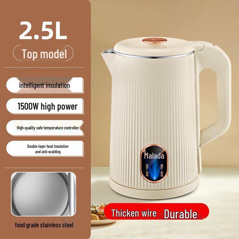 

Wanlida Stainless Steel Electric Kettle with Smart Temperature Control and Auto Power Off, Anti-Dry Burning Protection. 61-6000 Units