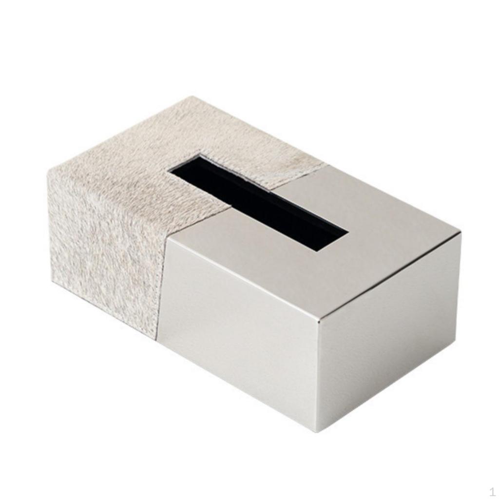 Tissue Holder BiColor Box Cover Rectangular Dispenser for Living Room, Bedroom, Coffee Table