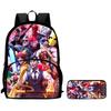2Pcs Set FORTNITE Cartoon Backpack With Front Pocket & Pencil Bag School & Daily Use Lightweight&Durable For Boys&Girls Age 4-10